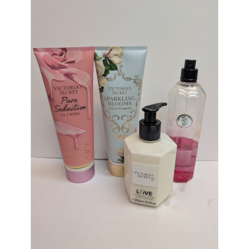 Victoria's Secret Bombshell Love Pure Seduction Mist Lotion Lot 4pc